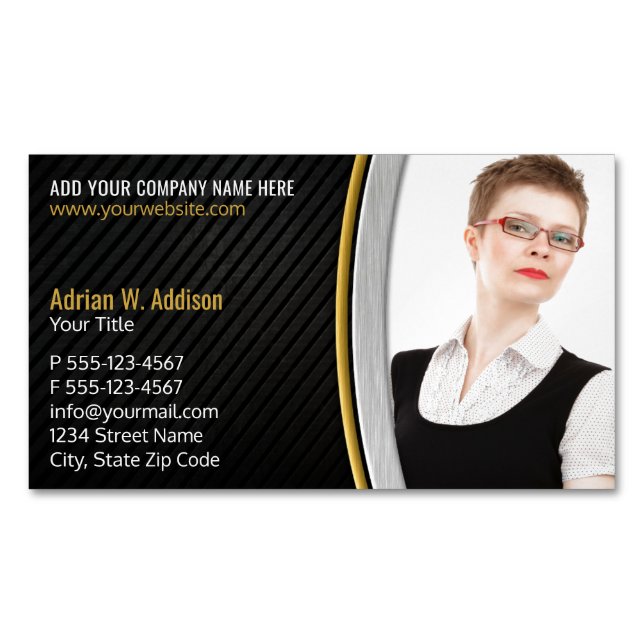 Modern Real Estate Photo Creative Insurance Agent Business Card Magnet (Front)