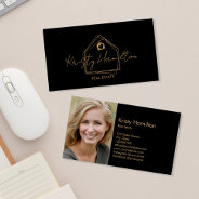 Modern Real Estate Professional Realtor Add Photo Business Card at Zazzle