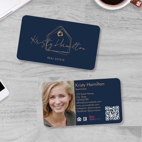 modern real estate professional realtor photo logo business card