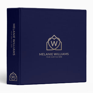 Modern Real Estate Promotional Realtor Logo 3 Ring Binder