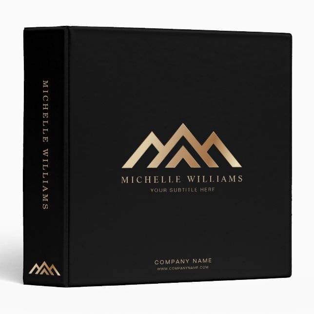 Modern Real Estate Promotional Realtor Logo  3 Ring Binder (Front/Spine)