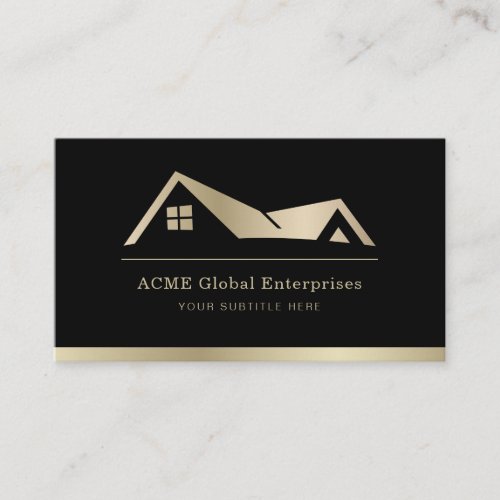Modern Real Estate Promotional Realtor Logo Business Card
