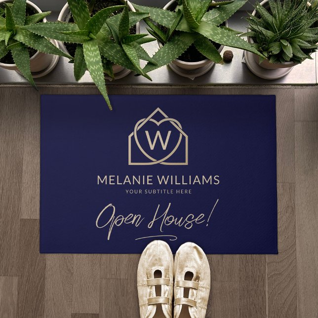 Modern Real Estate Promotional Realtor Logo Doormat (Creator Uploaded)
