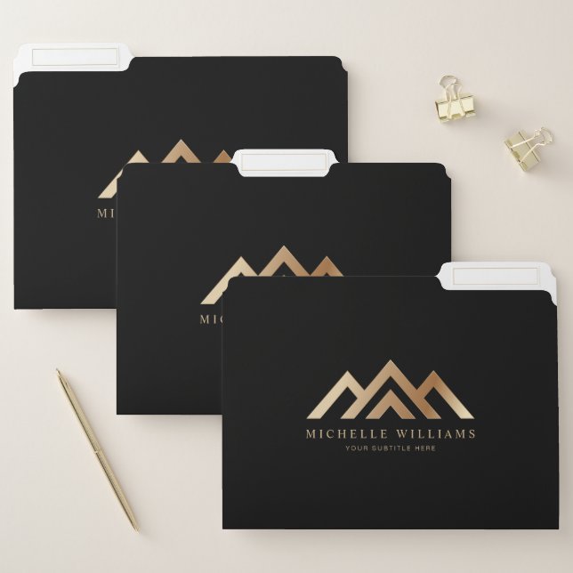 Modern Real Estate Promotional Realtor Logo File F File Folder (Set)