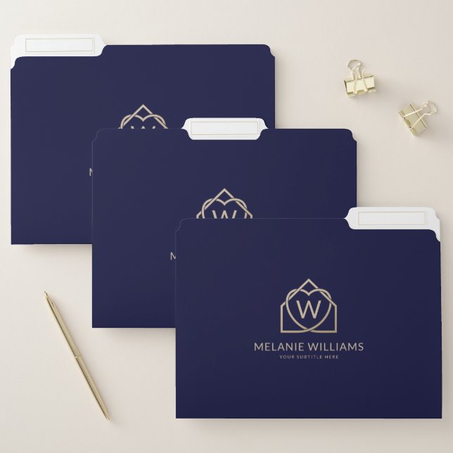 Modern Real Estate Promotional Realtor Logo File Folder (Set)