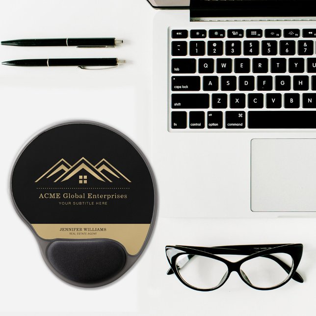 Modern Real Estate Promotional Realtor Logo Gel Mouse Pad (Creator Uploaded)