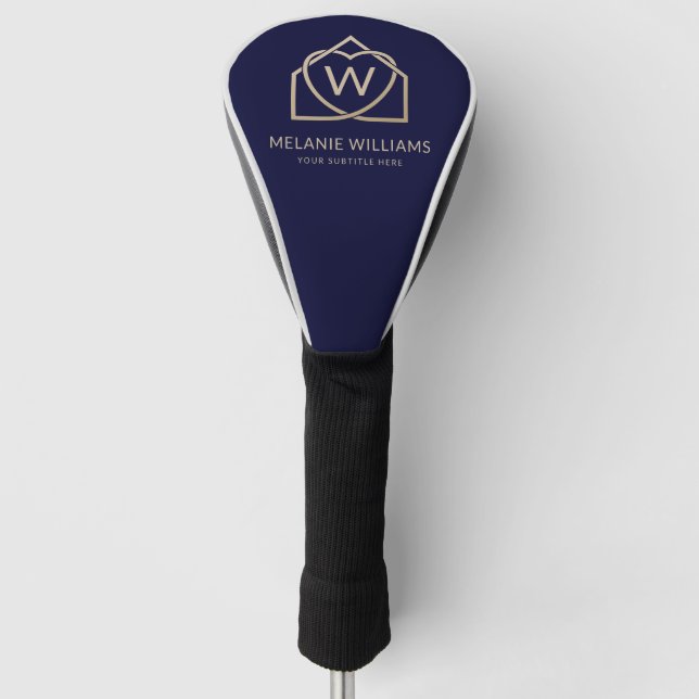 Modern Real Estate Promotional Realtor Logo Golf Head Cover (Front)