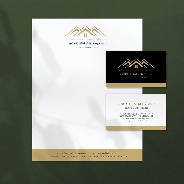 Modern Real Estate Promotional Realtor Logo Letterhead (Creator Uploaded)