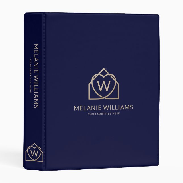 Modern Real Estate Promotional Realtor Logo Mini Binder (Front/Spine)
