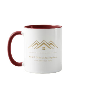 Modern Real Estate Promotional Realtor Logo Mug