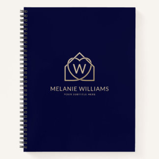 Modern Real Estate Promotional Realtor Logo Notebook