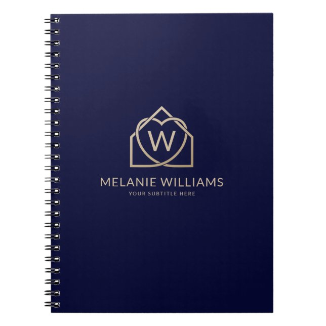 Modern Real Estate Promotional Realtor Logo Notebook (Front)