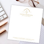 Modern Real Estate Promotional Realtor Logo Notepad<br><div class="desc">Modern Real Estate Promotional Realtor Logo Notepad Elevate Your Real Estate Brand with Premium Promotional Items! Ensure your clients never forget your name with personalized Sign. Perfect for jotting down property details and contact information, these note pads keep you top of mind. Make a statement of professionalism with custom-branded items....</div>