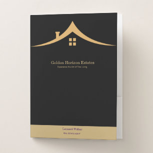 Modern Real Estate Promotional Realtor Logo  Pocket Folder