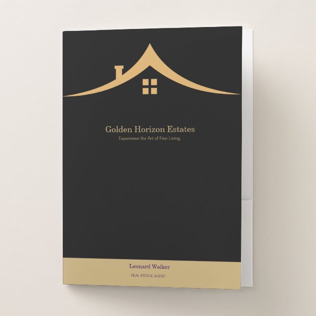 Modern Real Estate Promotional Realtor Logo  Pocket Folder (Front)