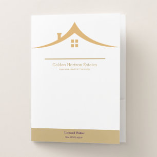 Modern Real Estate Promotional Realtor Logo Pocket Folder