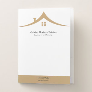 Modern Real Estate Promotional Realtor Logo Pocket Folder