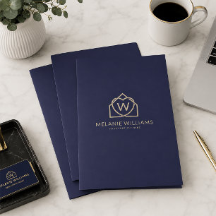 Modern Real Estate Promotional Realtor Logo Pocket Folder