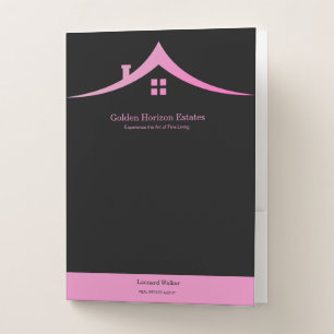 Modern Real Estate Promotional Realtor Logo Pocket Folder