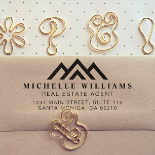 Modern Real Estate Promotional Realtor Logo Self-i Self-inking Stamp