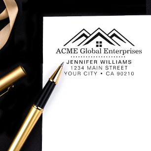 Modern Real Estate Promotional Realtor Logo Self-inking Stamp