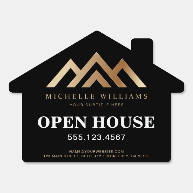Modern Real Estate Promotional Realtor Logo Sign (Front)