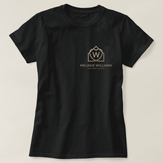 Modern Real Estate Promotional Realtor Logo T-Shir T-Shirt (Design Front)