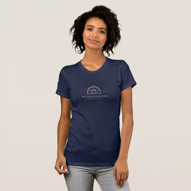 Modern Real Estate Promotional Realtor Logo  T-Shirt (Front Full)