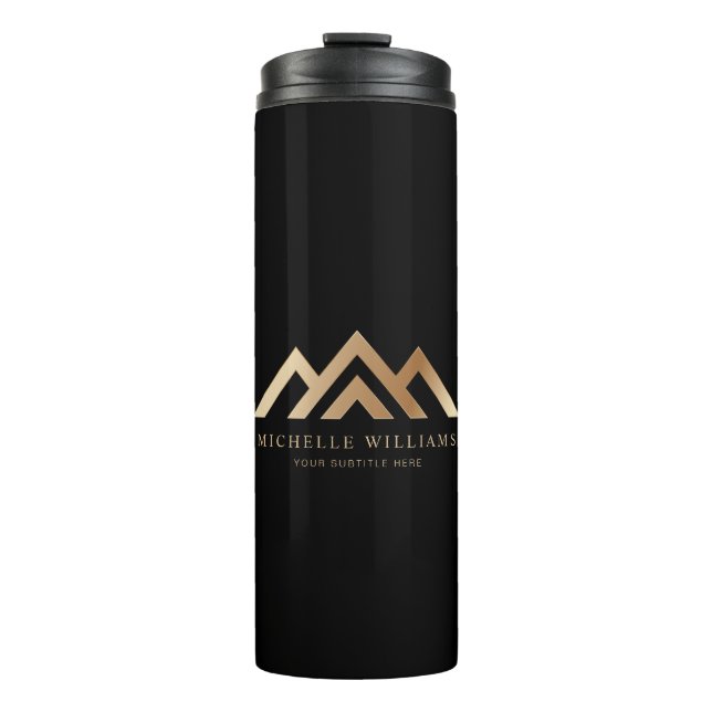 Modern Real Estate Promotional Realtor Logo Therma Thermal Tumbler (Front)