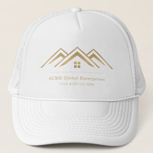 Modern Real Estate Promotional Realtor Logo Trucker Hat