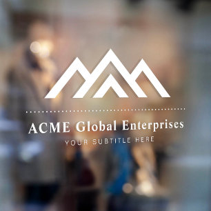Modern Real Estate Promotional Realtor Logo Window Cling