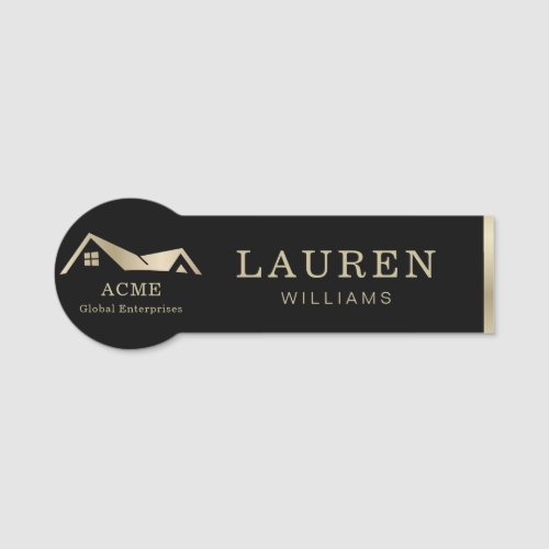 Modern Real Estate Promotional Realtor Name Tag