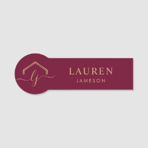 Modern Real Estate Promotional Realtor Name Tag