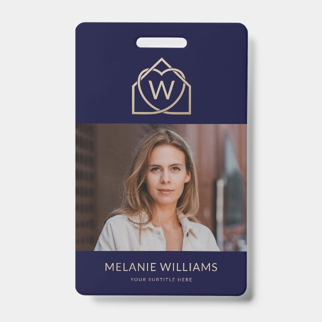 Modern Real Estate Promotional Realtor Name Tag Badge (Front)