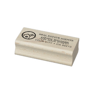 Modern Real Estate Promotional With Realtor Logo Rubber Stamp