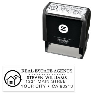 Modern Real Estate Promotional With Realtor Logo Self-inking Stamp