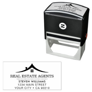 Modern Real Estate Promotional With Realtor Logo Self-inking Stamp