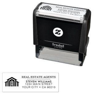 Modern Real Estate Promotional With Realtor Logo Self-inking Stamp