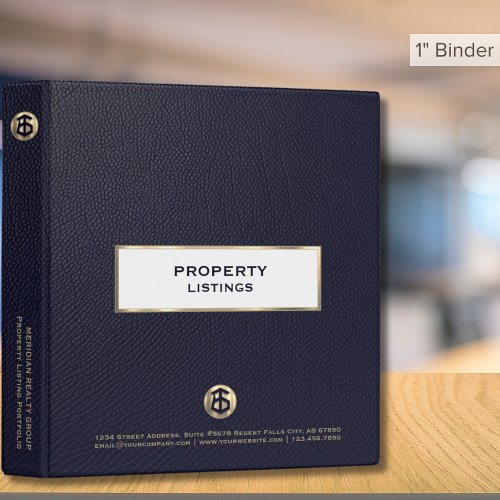 Modern Real Estate Property Listings Binder