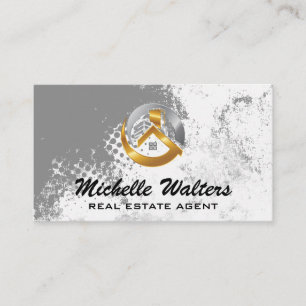 Modern Real Estate Property   Texture Background Business Card