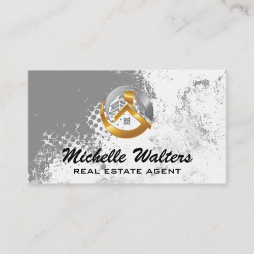 Modern Real Estate Property | Texture Background Business Card