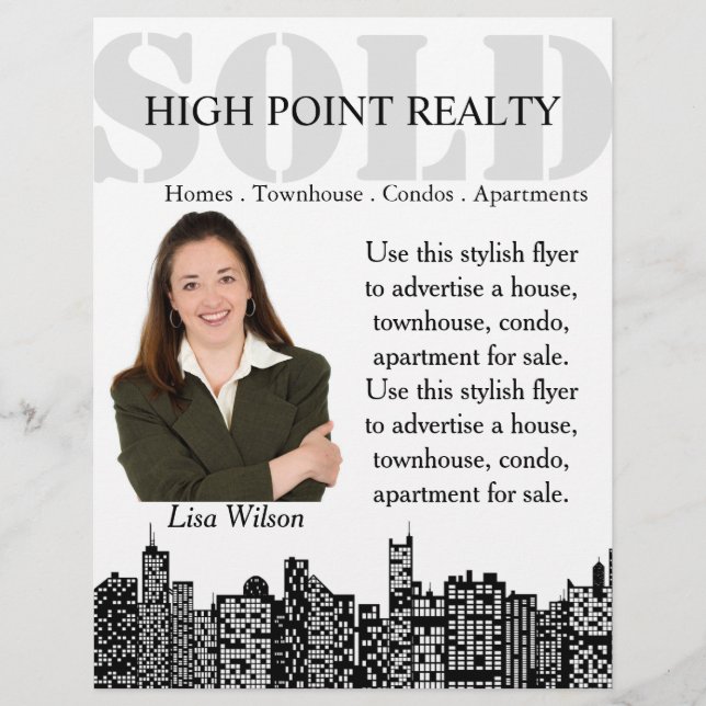 Modern Real Estate Realtor For Sale Flyer (Front)