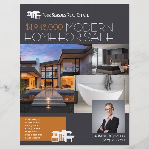 MODERN Real Estate Realty Flyer For Sale