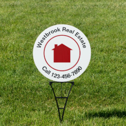 Modern Real Estate Services Round Yard Signs