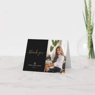 Modern Real Estate Thank You Card - Monogram