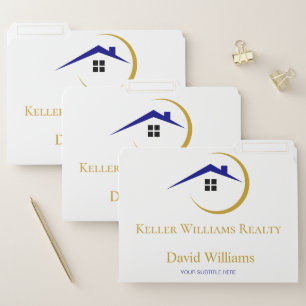 Modern Real Estate white and gold custom logo File Folder