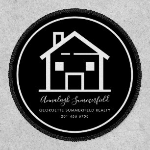 Modern Real Estate White Black Custom House Patch