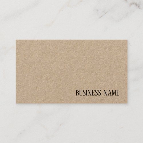 Modern Real Kraft Paper Professional Template Business Card