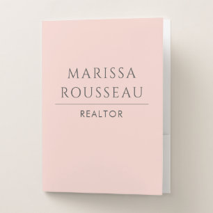 Modern Realtor Blush Pocket Folder