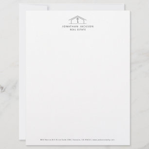 Modern Realtor Home Logo  Letterhead